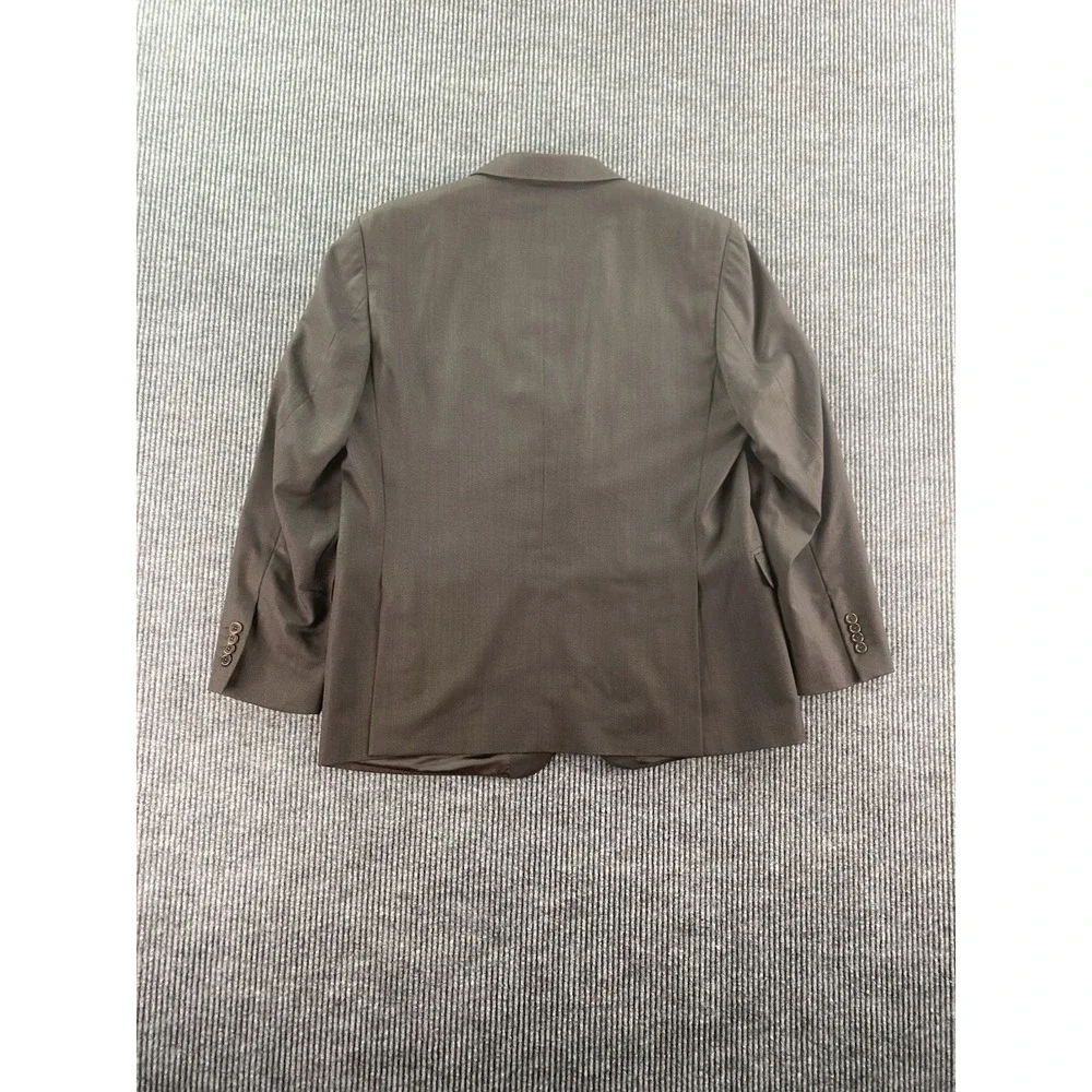 Ermenegildo Zegna Suit Jacket 44 R Taupe Wool Solid Saks Fifth Avenue Italy - Picture 7 of 14